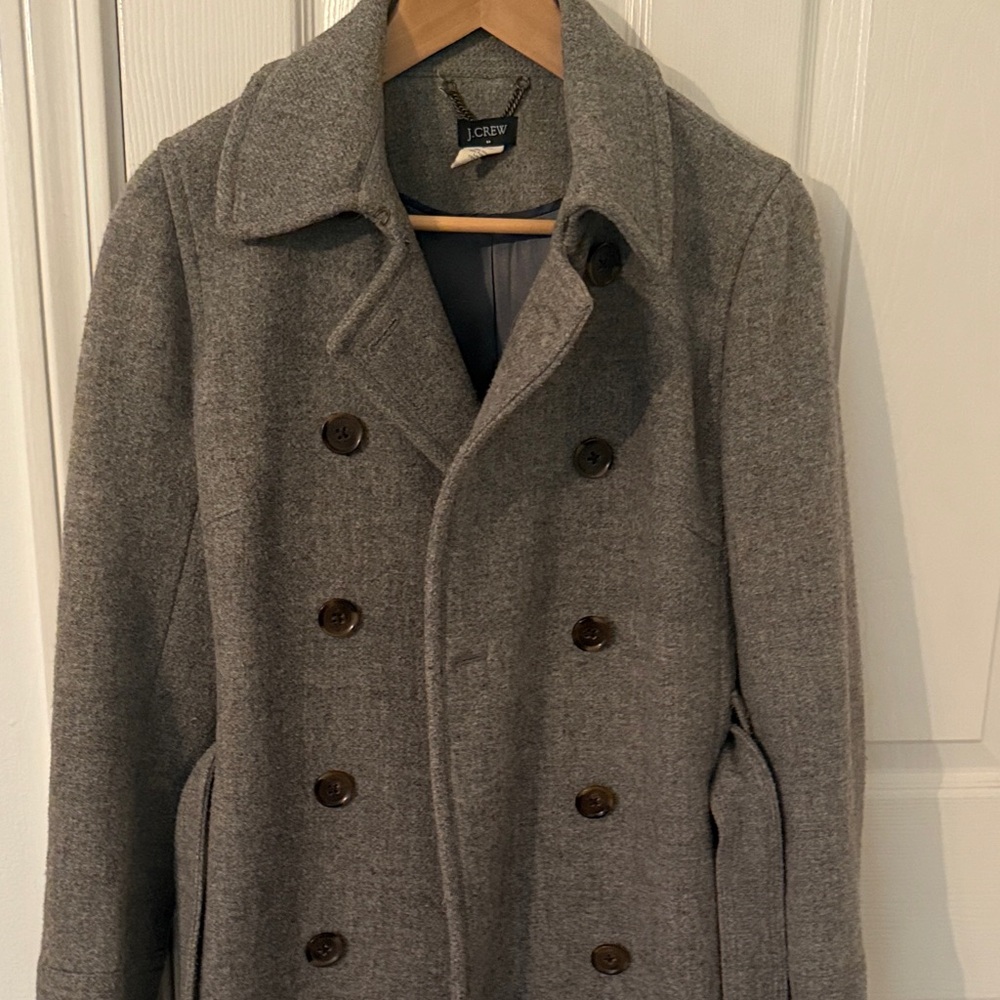 J. Crew Gray Wool Coat. Size 6. - Picture 10 of 10